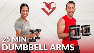 Dumbbell Arms Workout at Home for Women amp Men  25 Min Biceps and Triceps Workout with Weights [upl. by Dlaner]