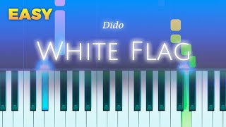 Dido  White Flag  EASY Piano TUTORIAL by Piano Fun Play [upl. by Latonia275]