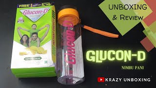 GluconD Instant Energy Health Drink Nimbu Pani  1kg Refill with Free Bottle Unboxing [upl. by Sinaj]