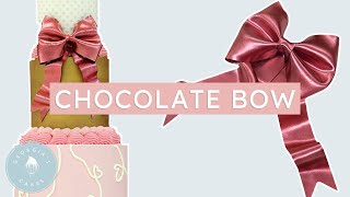 How to Make a Bow From Chocolate  Georgias Cakes [upl. by Oidivo]