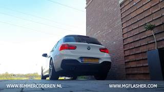 BMW F20 125i MG FLASHER STAGE 1 EXHAUST BURPLE [upl. by Rist]