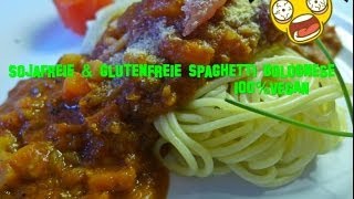 Sojafreie amp glutenfreie Spaghetti Bolognese 100VEGAN  vegan kochen mit Jérôme Eckmeier [upl. by Singband]