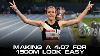 Alexina Tuebel Scares Her 1500m PR Wins Trials Of Miles Track Night NYC In 407 [upl. by Walls147]