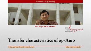 Transfer Characteristics of op amp  Hindi Urdu  Electronics Engineering by Raj Kumar Thenua [upl. by Copland]