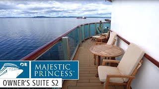 Owners Suite S2  Majestic Princess Stateroom Tour amp Review 4K  Princess Cruises 2021 [upl. by Millda287]