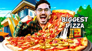 I Ate Biggest Pizza Slice In The World Pizza Eating Challenge [upl. by Len]