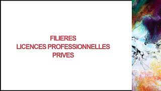 LICENCES PROFESSIONNELLES PRIVE MAROC [upl. by Aled332]