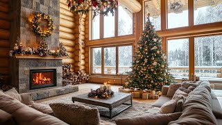 Christmas Cozy Room Ambience With Snowy Sounds and Fire Crackling To Soothe Your Mind and Spirit [upl. by Adnolahs]