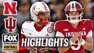 Nebraska Cornhuskers vs No 16 Indiana Hoosiers Highlights  FOX College Football [upl. by Rochemont]