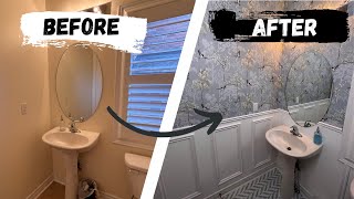 How to install peel and stick wallpaper renter friendly [upl. by Nneb755]