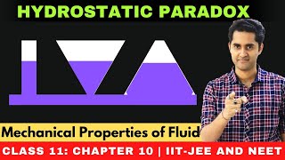 Mechanical properties of Fluid  Hydrostatic Paradox  Class 11 Chapter 10  JEE  NEET [upl. by Dyrrej878]