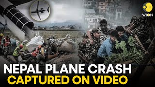 Nepal Plane Crash caught on video Plane crashes in Nepals Kathmandu airport  WION Originals [upl. by Ahsile]