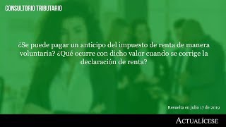 Pago voluntario de anticipo al impuesto de renta [upl. by Ys]