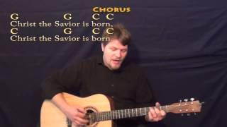 Silent Night Christmas Strum Guitar Cover Lesson in C with ChordsLyrics [upl. by Cyd]