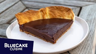 La recette de la tarte au chocolat  BlueCake Cuisine [upl. by Ennaylloh572]