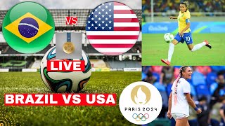 Brazil vs USA Women 01 Live Olympic Games Gold Medal Football Match 2024 Score Highlights USWNT [upl. by Avie333]