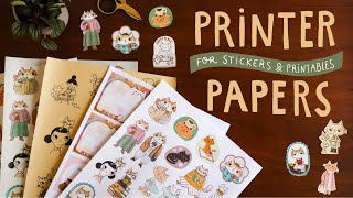 Printer Papers I Use For Stickers And Printables [upl. by Tebasile]