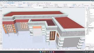 Hidden Roof Design ArchiCAD For Beginners Part 7 How to Design A Slanting Roof Contemporary House [upl. by Jehu]