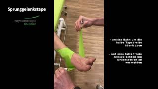 Sprunggelenk Tape Tutorial Kinesiologie Anlage  Training amp Reha [upl. by Murielle]