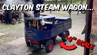 4quot Scale Clayton Undertype Steam Wagon at Leyland Society of Model Engineers [upl. by Seuqirdor]