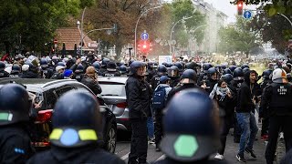 Festnahmen bei propalästinensischer Demonstration in Berlin [upl. by Anerat930]