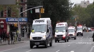 4 Ambulances 2 x Transmed AMR Prompt responding in NYC [upl. by Zaremski971]