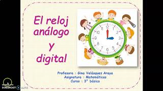 El reloj análogo y digital 3° básico [upl. by Elawalo]