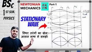 Stationary WavePart 1stNewtonian MechanicsUnit 4Lec 16BScPhysics1st SemesterAll Universities [upl. by Nylyoj]