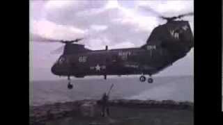 H46 aerial delivery hauling bombs for USS Midway 1991 HC11 DET4 [upl. by Bore]