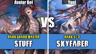 GBVSR Stuff Avatar Belial Vs Skyfarer Yuel  Granblue Fantasy Versus Rising High Level Replay [upl. by Landers]