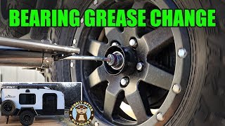 Changing Trailer Wheel Bearing Grease  EZ Lube Hubs on Escapade Backcountry [upl. by Ramedlaw]