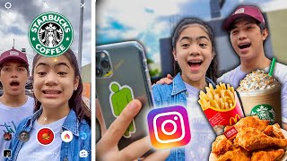 Letting INSTAGRAM FILTERS Decide What We Eat for 24 HOURS  Ranz and Niana [upl. by Treat]