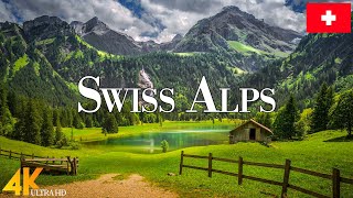 Swiss Alps 4K Ultra HD • Stunning Footage Swiss Alps Scenic Relaxation Film with Calming Music [upl. by Ardyaf]