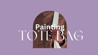 painting tote bag with a stencil  using acrylic paints artbymanahil [upl. by Eylk]