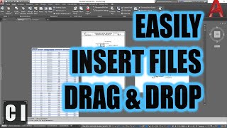 AutoCAD How To Insert Images PDFs Excel and More Easy Drag amp Drop Trick [upl. by Aime634]