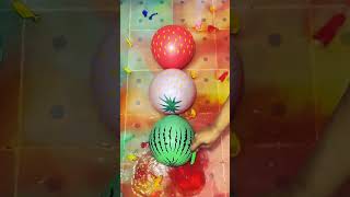 water colorful balloon Yellow Green Pink HBD Balloons amp mini balloons popping [upl. by Ahseirej556]