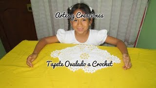 TAPETE OVALADO TEJIDO A CROCHET [upl. by Neerod118]