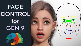 FACE CONTROL for GEN 9 DAZ Overview and noob look at [upl. by Jeu]