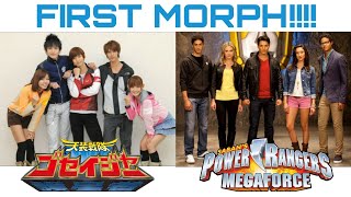 Megaforce vs Goseiger  First Morph Comparison [upl. by Radmilla]