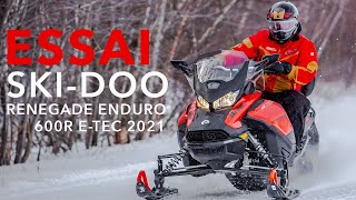 Ski Doo RENEGADE ENDURO 600R E TEC 2021 Essai [upl. by Adnihc]