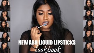 NEW ANASTASIA BEVERLY HILLS LIQUID LIPSTICK LIP SWATCHES on DARK SKIN  LOOKBOOK [upl. by Tristan192]