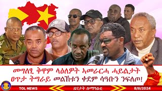 መግለፂ ቅዋም ላዕለዎት ኣመራርሓ ሓይልታት ፀጥታ ትግራይ መልኽቱን ቀደም ሳዓቡን ንፍለጦ፣ 2 ብልዮን ዝውድእ ኮርደር ልምዓት ኣብ መቐለ 882024 [upl. by Cecilla]