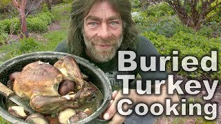 Buried Turkey Cooking in the Bush [upl. by Quiteria]