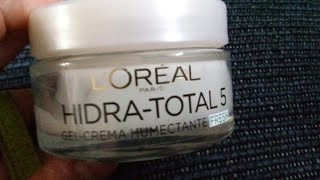 Reseña crema hidratotal 5 crema gel humectante de Loreal [upl. by Aiksa]