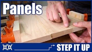 Need Wide Boards How to make panels by edge joining lumber  STEP IT UP Woodworking [upl. by Noinatrad880]