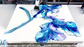 457  📚HOW TO use a hair dryer to create beautiful art  Acrylic Pouring  Fluid Art Tutorial [upl. by Yawnoc]