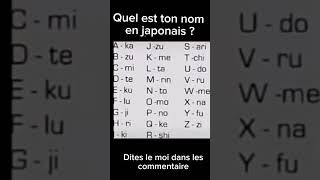 Quel est ton prénom en japonais  viralshort shorts viral pourtoi commentaire [upl. by Nhguavad854]