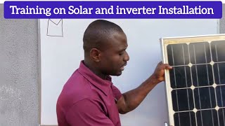 Training on solar and inverter Installation solarenergy solarpanel [upl. by Lehcim783]