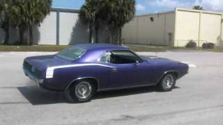 HEMI CUDA 426 HEMI BURNOUT FAST BARRACUDA [upl. by Monson680]