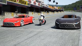 MotoGP 20 Honda RC213V vs MercedesAMG Vision GT at Old Spa [upl. by Nwahsud]